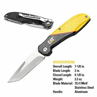 Caterpillar Cuțit pliabil cu lama Tanto CT980047