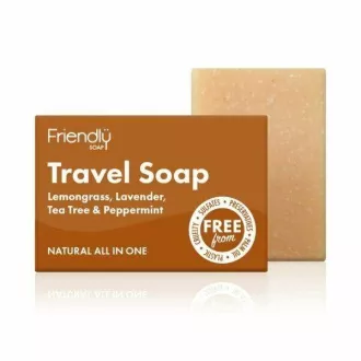 Săpun natural de călătorie Friendly Soap 3 în 1 cu lemongrass, lavandă, arbore de ceai, mentă 95 g