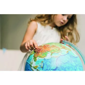 Alaysky Globe 25 cm Glob fizic în relief, etichete în limba engleză