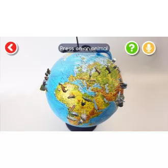 Alaysky Globe 25 cm Glob fizic în relief, etichete în limba engleză