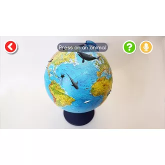 Alaysky Globe 25 cm Glob fizic în relief, etichete în limba engleză