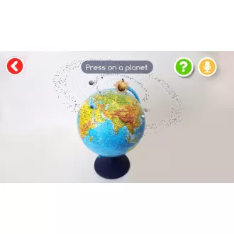 Alaysky Globe 25 cm Glob fizic în relief, etichete în limba engleză