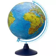 Glob Alaysky Globe 25 cm Glob fizic și politic în relief cu iluminare de fundal LED, etichete SK