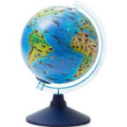 Alaysky Globe 25 cm Glob zoogeografic pentru copii cu iluminare de fundal LED, etichete în limba engleză