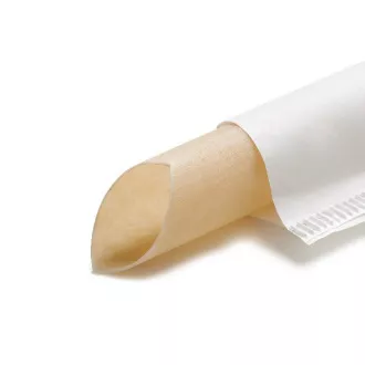 EURO STRAWS - Paiele naturale de bambus Bobba 12x230mm, 80 bucăți, ambalate individual