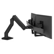 ERGOTRON HX Desk Dual Monitor Arm, braț de birou pentru 2 monitoare de până la 32", negru