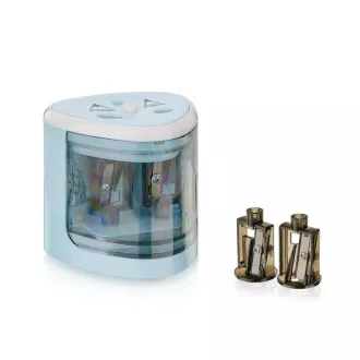 PEACH PO102 - ascuțitoare electrică de creioane, 4xAA, blocare pentru copii, albastru