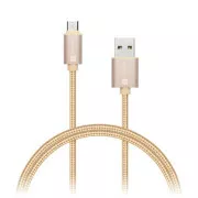 CONNECT IT Wirez Premium Metallic micro USB - USB, auriu, 1m
