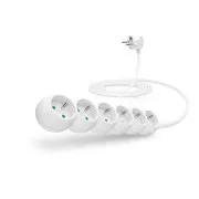 Cablu prelungitor CONNECT IT 230 V, 6 prize, 3 m, fără întrerupător (alb)