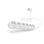 Cablu prelungitor CONNECT IT 230 V, 6 prize, 2 m, fără întrerupător (alb)