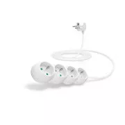 Cablu prelungitor CONNECT IT 230 V, 4 prize, 3 m, fără întrerupător (alb)