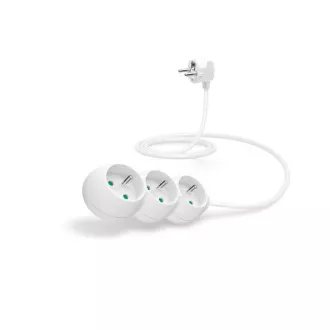 Cablu prelungitor CONNECT IT 230 V, 3 prize, 1,5 m, fără întrerupător (alb)