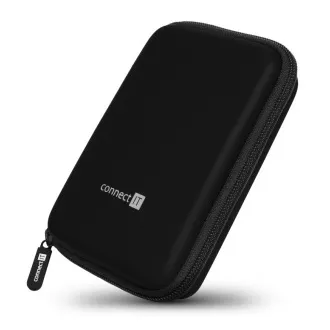 Carcasă de protecție rigidă CONNECT IT HardShellProtect pentru HDD de 2,5", neagră
