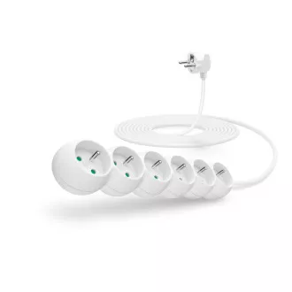 Cablu prelungitor CONNECT IT 230 V, 6 prize, 5 m, fără întrerupător (negru)