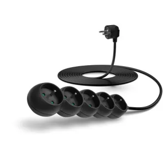 Cablu prelungitor CONNECT IT 230 V, 5 prize, 5 m, fără întrerupător (negru) Cablu prelungitor CONNECT IT 230 V, 5 prize, 5 m, fără întrerupător (negru)