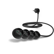 Cablu prelungitor CONNECT IT 230 V, 4 prize, 3 m, fără întrerupător (negru)