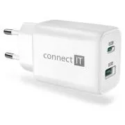 CONNECT IT Adaptor de încărcare Wanderer2 GaN 1xUSB-C + 1xUSB-A, 33W PD, ALB