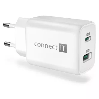 CONNECT IT Adaptor de încărcare Wanderer2 GaN 1xUSB-C + 1xUSB-A, 33W PD, ALB