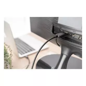 Adaptor cablu Digitus USB-C la HDMI, 1,8 m 4K/30 Hz, negru, capac metalic