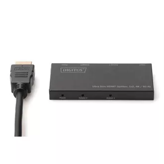 Splitter HDMI ultra subțire Digitus, 1x2, 4K / 60Hz HDR, HDCP 2.2, 18 Gbps, alimentat prin micro USB Splitter HDMI ultra subțire Digitus, 1x2, 4K / 60Hz HDR, HDCP 2.2, 18 Gbps, alimentat prin micro USB