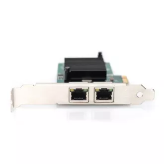 Cardul Digitus Gigabit Ethernet PCI Express Port dublu Suport cu profil redus pe 32 de biți Chipset Intel