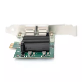 Cardul Digitus Gigabit Ethernet PCI Express Port dublu Suport cu profil redus pe 32 de biți Chipset Intel