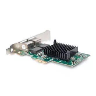 Cardul Digitus Gigabit Ethernet PCI Express Port dublu Suport cu profil redus pe 32 de biți Chipset Intel