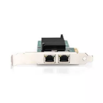 Cardul Digitus Gigabit Ethernet PCI Express Port dublu Suport cu profil redus pe 32 de biți Chipset Intel