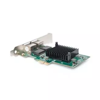 Cardul Digitus Gigabit Ethernet PCI Express Port dublu Suport cu profil redus pe 32 de biți Chipset Intel
