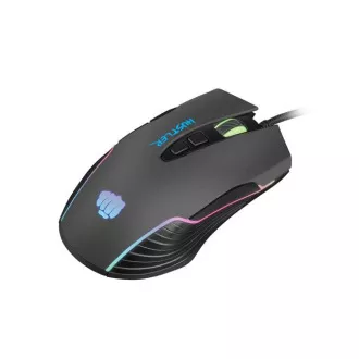 Mouse de gaming Fury Hustler, gaming, 6400DPI, USB, optic, cu fir, RGB, 7 butoane, lungime cablu 1.6m, negru