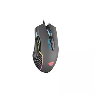 Mouse de gaming Fury Hustler, gaming, 6400DPI, USB, optic, cu fir, RGB, 7 butoane, lungime cablu 1.6m, negru