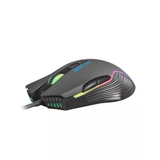 Mouse de gaming Fury Hustler, gaming, 6400DPI, USB, optic, cu fir, RGB, 7 butoane, lungime cablu 1.6m, negru