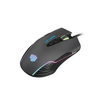 Mouse de gaming Fury Hustler, gaming, 6400DPI, USB, optic, cu fir, RGB, 7 butoane, lungime cablu 1.6m, negru