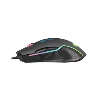 Mouse de gaming Fury Hustler, gaming, 6400DPI, USB, optic, cu fir, RGB, 7 butoane, lungime cablu 1.6m, negru