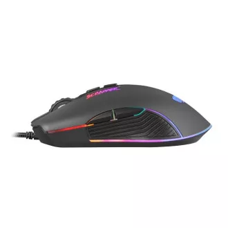 Fury Gaming Mouse Scrapper, gaming, 6400DPI, USB, optic, cu fir, RGB, 7 butoane, lungime cablu 1.6m, negru