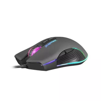 Fury Gaming Mouse Scrapper, gaming, 6400DPI, USB, optic, cu fir, RGB, 7 butoane, lungime cablu 1.6m, negru
