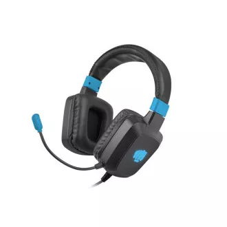 Cască de jocuri Fury Raptor cu microfon, cu fir, RGB, USB, jack 3,5 mm, lungime cablu 2 m, negru