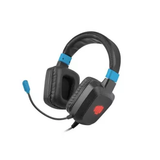 Cască de jocuri Fury Raptor cu microfon, cu fir, RGB, USB, jack 3,5 mm, lungime cablu 2 m, negru