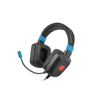Cască de jocuri Fury Raptor cu microfon, cu fir, RGB, USB, jack 3,5 mm, lungime cablu 2 m, negru