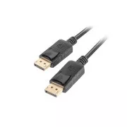 Cablu de conexiune LANBERG DisplayPort 1.2 M/M, 4K@60Hz, lungime 1,8 m, negru, cu zăvor, conectori placați cu aur