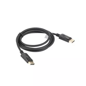 Cablu de conexiune LANBERG DisplayPort 1.2 M/M, 4K@60Hz, lungime 1,8 m, negru, cu zăvor, conectori placați cu aur