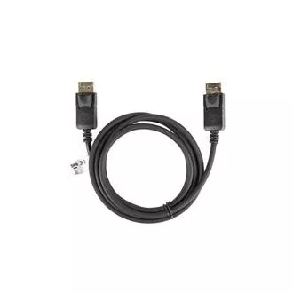 Cablu de conexiune LANBERG DisplayPort 1.2 M/M, 4K@60Hz, lungime 1,8 m, negru, cu zăvor, conectori placați cu aur