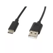 LANBERG Cablu de la USB-C (M) la USB-A (M) 2.0 de 1,8 m, negru