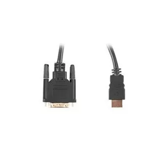 Cablu de conexiune LANBERG HDMI/A la DVI-D (24 1), M/M, 4K@30Hz, lungime 1,8 m, negru, dual link, conectori placați cu aur