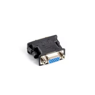 Adaptor LANBERG DVI-I (M) (24 5) Dual link la VGA (F), negru