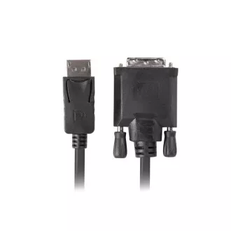LANBERG Cablu de conexiune DisplayPort 1.2 la DVI-D (24 1), M/M, lungime 1,8 m, dual link, negru