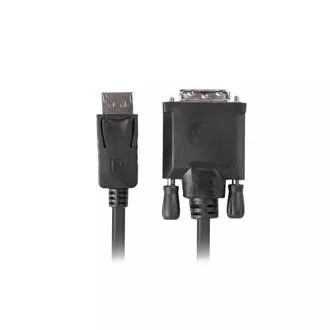 LANBERG Cablu de conexiune DisplayPort 1.2 la DVI-D (24 1), M/M, lungime 1,8 m, dual link, negru