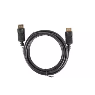 LANBERG Cablu de conexiune DisplayPort 1.2 M/M, 4K@60Hz, lungime 3m, negru, cu zăvor, conectori placați cu aur LANBERG Cablu de conexiune DisplayPort 1.2 M/M, 4K@60Hz, lungime 3m, negru, cu zăvor, conectori placați cu aur