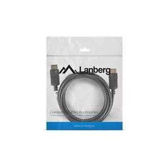 LANBERG Cablu de conexiune DisplayPort 1.2 M/M, 4K@60Hz, lungime 3m, negru, cu zăvor, conectori placați cu aur LANBERG Cablu de conexiune DisplayPort 1.2 M/M, 4K@60Hz, lungime 3m, negru, cu zăvor, conectori placați cu aur