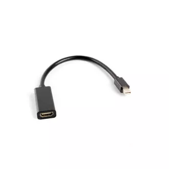 Adaptor LANBERG mini DisplayPort 1.2 la HDMI, M/F, cablu 20 cm, negru